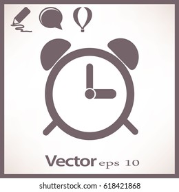 Wecker. Flaches, modernes Web-Button