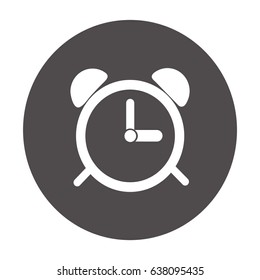 Alarm clock. Flat modern web button