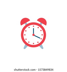 alarm clock flat style icon, vector illustration design