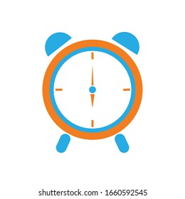 alarm clock flat style icon, vector illustration design.