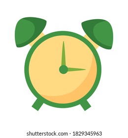 alarm clock flat style icon vector illustration design