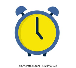 Alarm clock in flat style. vector illustration