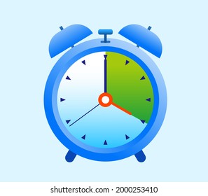 Alarm clock in flat style. vector illustration

