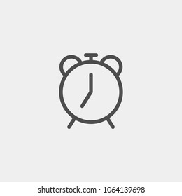 Alarm clock flat vector icon