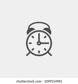 Alarm clock flat vector icon
