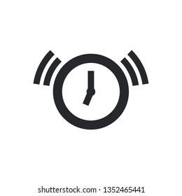 alarm clock flat vector icon