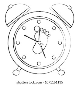 alarm clock with footprint