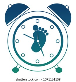 alarm clock with footprint