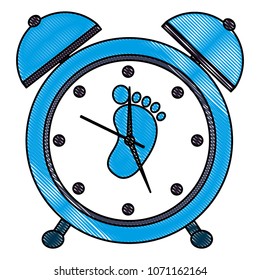 alarm clock with footprint