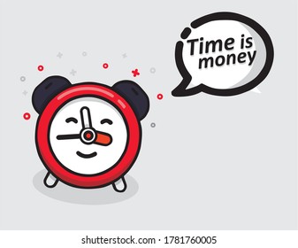 Alarm clock with a funny expression