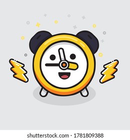 Alarm clock with a funny expression