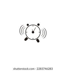 Alarm, clock geometric symbol simple logo vector