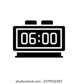 alarm clock glyph icon. vector icon for your website, mobile, presentation, and logo design.