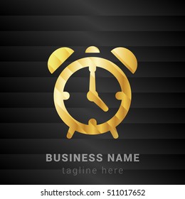 Alarm Clock Gold and Black silk fashion premium icon / Logo