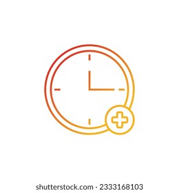 Alarm clock gradient icon. Time management, deadline, time management. Vector illustration