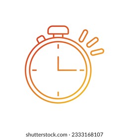 Alarm clock gradient icon. Time management, deadline, time management. Vector illustration