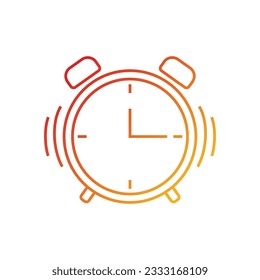 Farbverlauf-Symbol der Weckuhr. Zeitmanagement, Frist, Zeitmanagement. Vektorgrafik