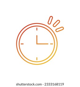 Alarm clock gradient icon. Time management, deadline, time management. Vector illustration