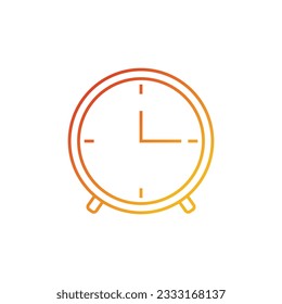 Alarm clock gradient icon. Time management, deadline, time management. Vector illustration
