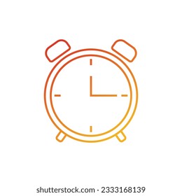 Alarm clock gradient icon. Time management, deadline, time management. Vector illustration