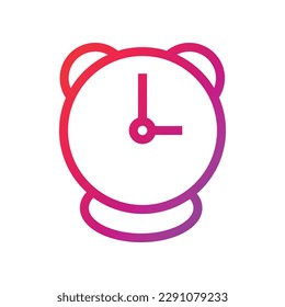 Alarm clock Gradient Icon Vector Illustration