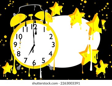 Alarm Clock Graffiti. Abstract modern street art background decoration performed in urban painting style.