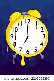 Alarm Clock Graffiti. Abstract modern street art background decoration performed in urban painting style.