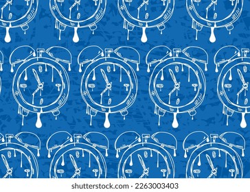 Alarm Clock Graffiti. Abstract modern street art background decoration performed in urban painting style.