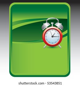 fondo verde del reloj de alarma