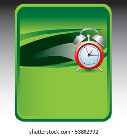 fondo verde del reloj de alarma