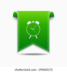 Alarm Clock Green Vector Icon Design