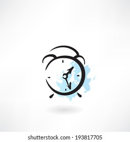 alarm clock grunge icon