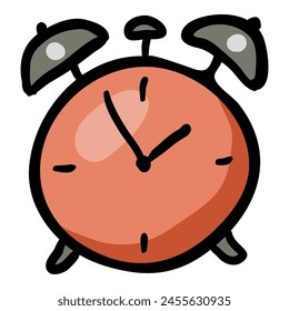 Alarm Clock Hand Drawn Doodle Icon