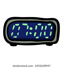 Alarm Clock Hand Drawn Doodle Icon