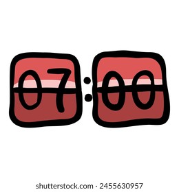 Wecker handgezeichnetes Doodle-Symbol