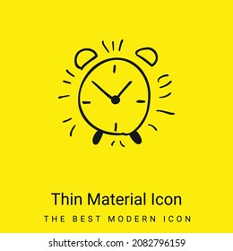Alarm Clock Hand Drawn Outline minimal bright yellow material icon