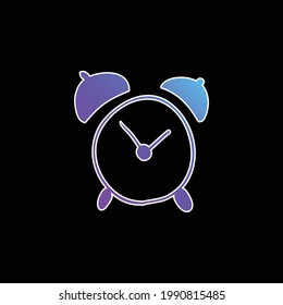 Alarm Clock Hand Drawn Tool blue gradient vector icon