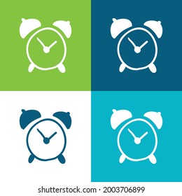 Alarm Clock Hand Drawn Tool Flat four color minimal icon set