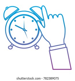 alarm clock with hand time icon image 