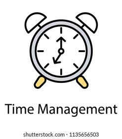 
Alarm clock has been shown to denote the icon for time  management 
