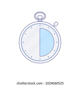 Alarm clock hour minute time timer icon. Vector illustration