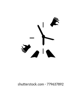 alarm clock icon black design color
