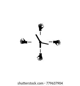 alarm clock icon. black design color