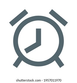 Alarm clock icon business career gizmo office simple flat style work eps