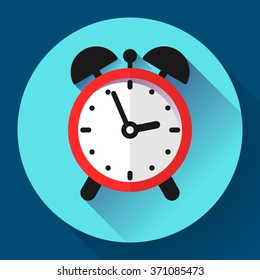 alarm clock icon. Business Flat design style
