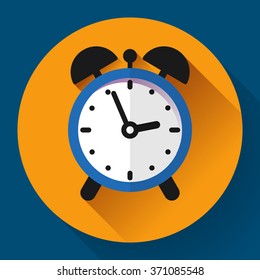 alarm clock icon. Business Flat design style