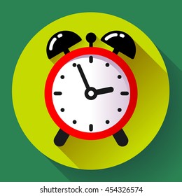 alarm clock icon. Business Flat design style