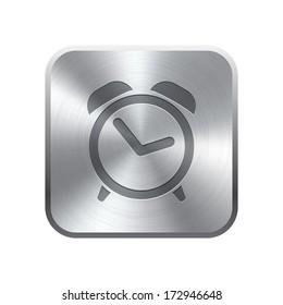 Alarm Clock icon button Vector illustration