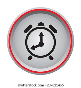 alarm clock icon circular button 