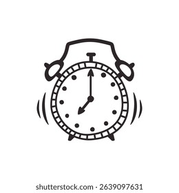 Alarm clock icon Clip art Cartoon, isolated on white background.